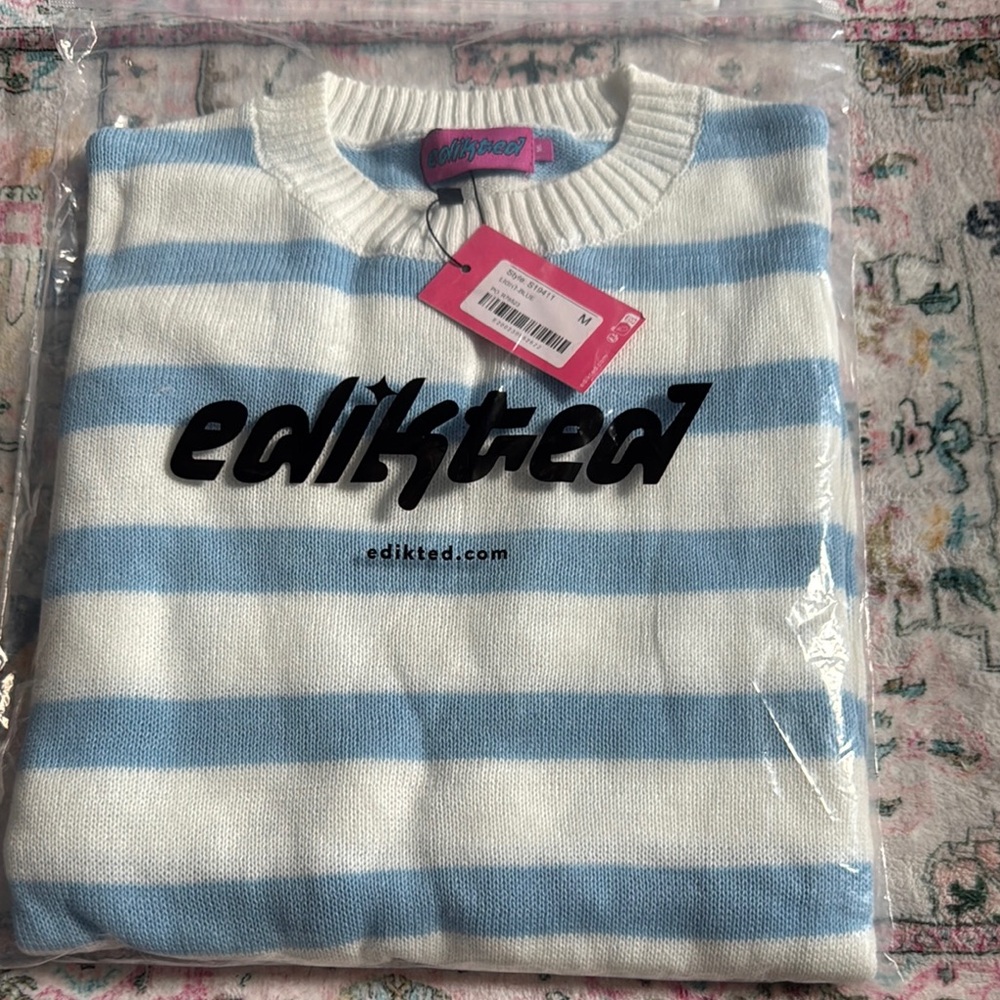 Edikted Amaris oversized striped knit sweater - Picture 1 of 5